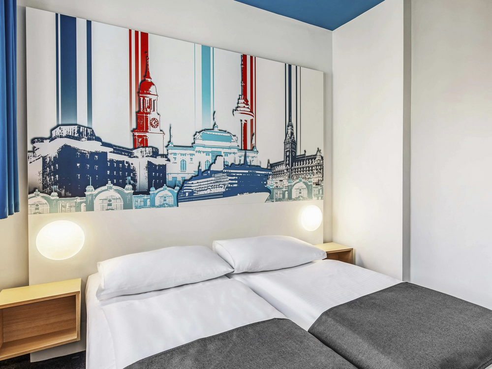 Doppelzimmer des B&B Hotel Hamburg City Ost